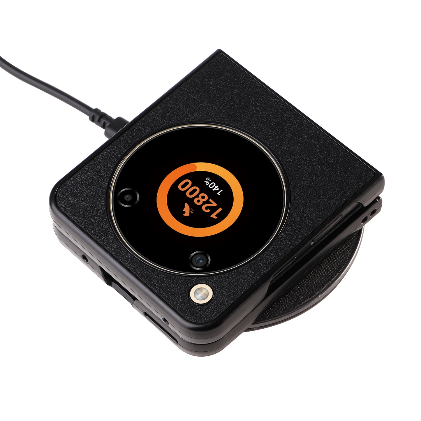 For ZTE Libero Flip A304ZT / nubia Flip 5G Shockproof Case Texture PU Leather+PC Phone Cover - Black