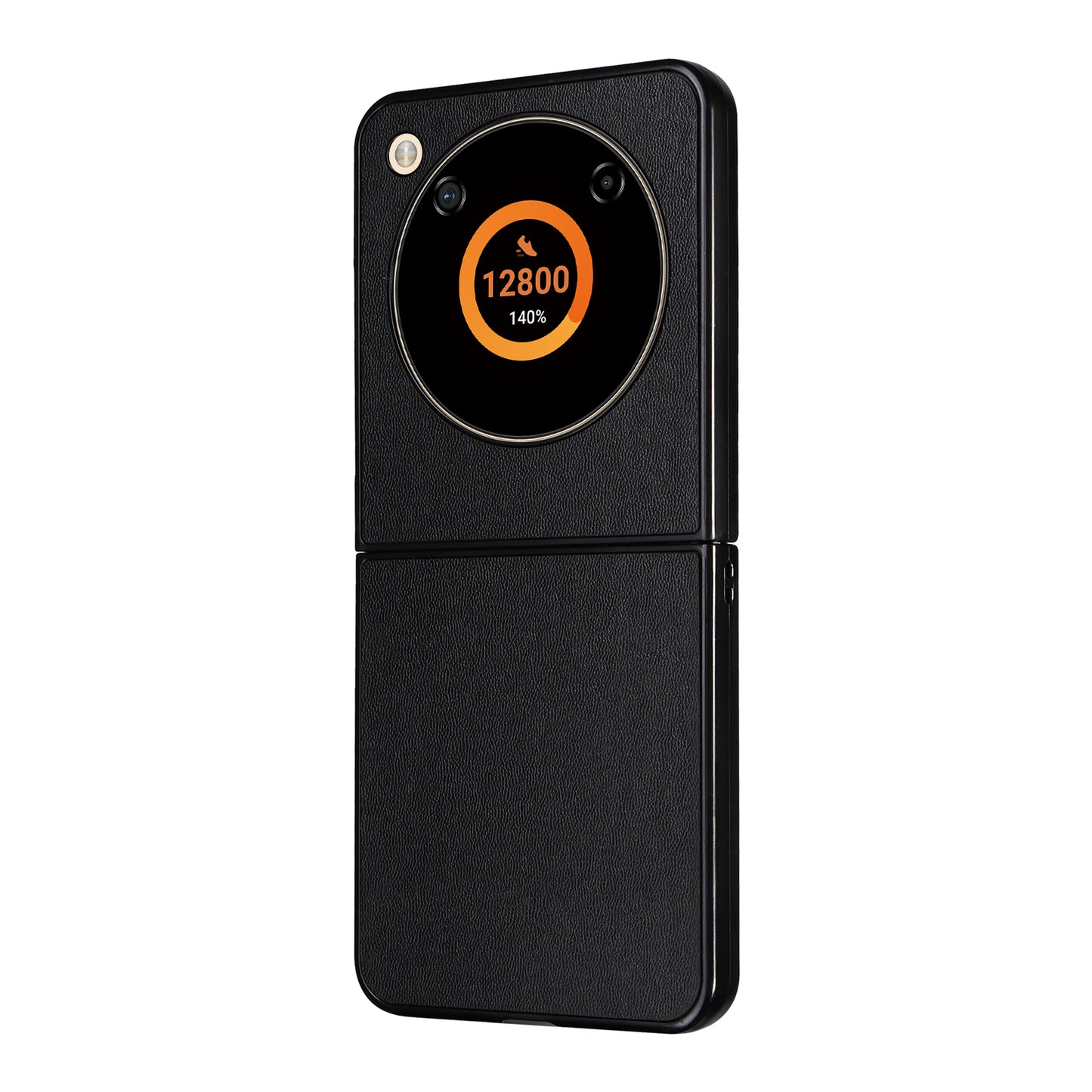 For ZTE Libero Flip A304ZT / nubia Flip 5G Shockproof Case Texture PU Leather+PC Phone Cover - Black