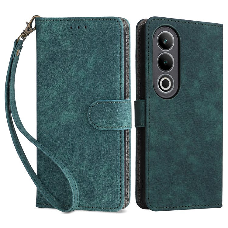 For OnePlus Nord CE4 5G / Oppo K12 Leather Phone Case with RFID Blocking Wallet - Green