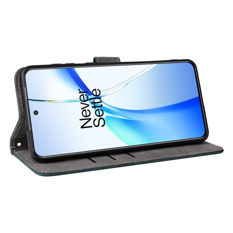 For OnePlus Nord CE4 5G / Oppo K12 Leather Phone Case with RFID Blocking Wallet - Green