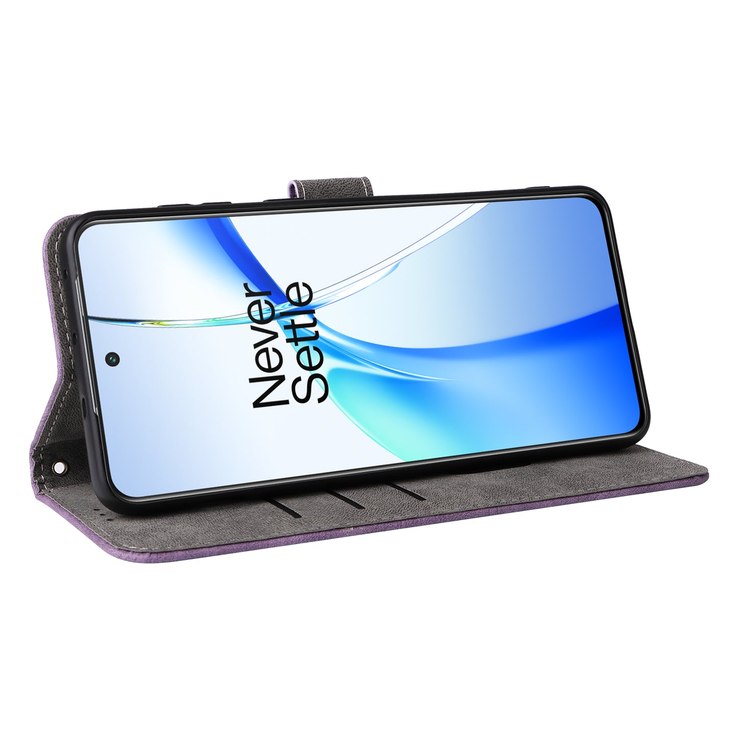 For OnePlus Nord CE4 5G Leather Phone Case with RFID Blocking Wallet - Purple