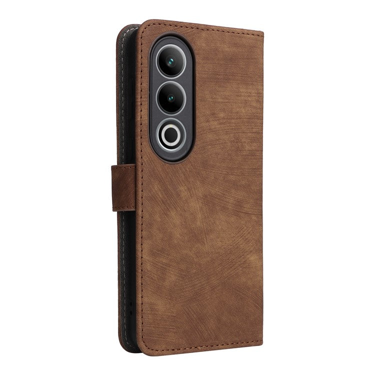 For OnePlus Nord CE4 5G / Oppo K12 Leather Phone Case with RFID Blocking Wallet - Brown
