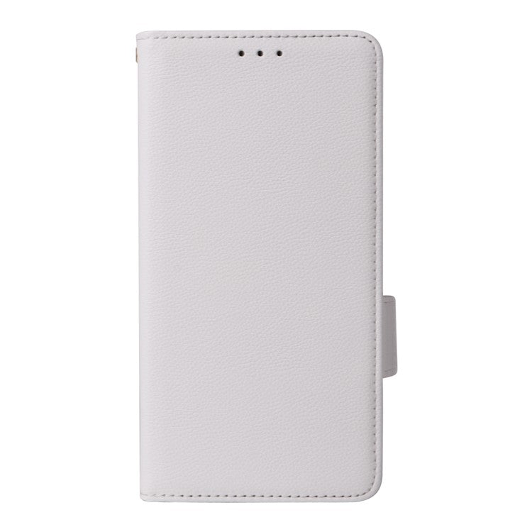 For OnePlus Nord CE4 5G / Oppo K12 Leather Case with Hand Strap Litchi Texture Wallet Cover - White