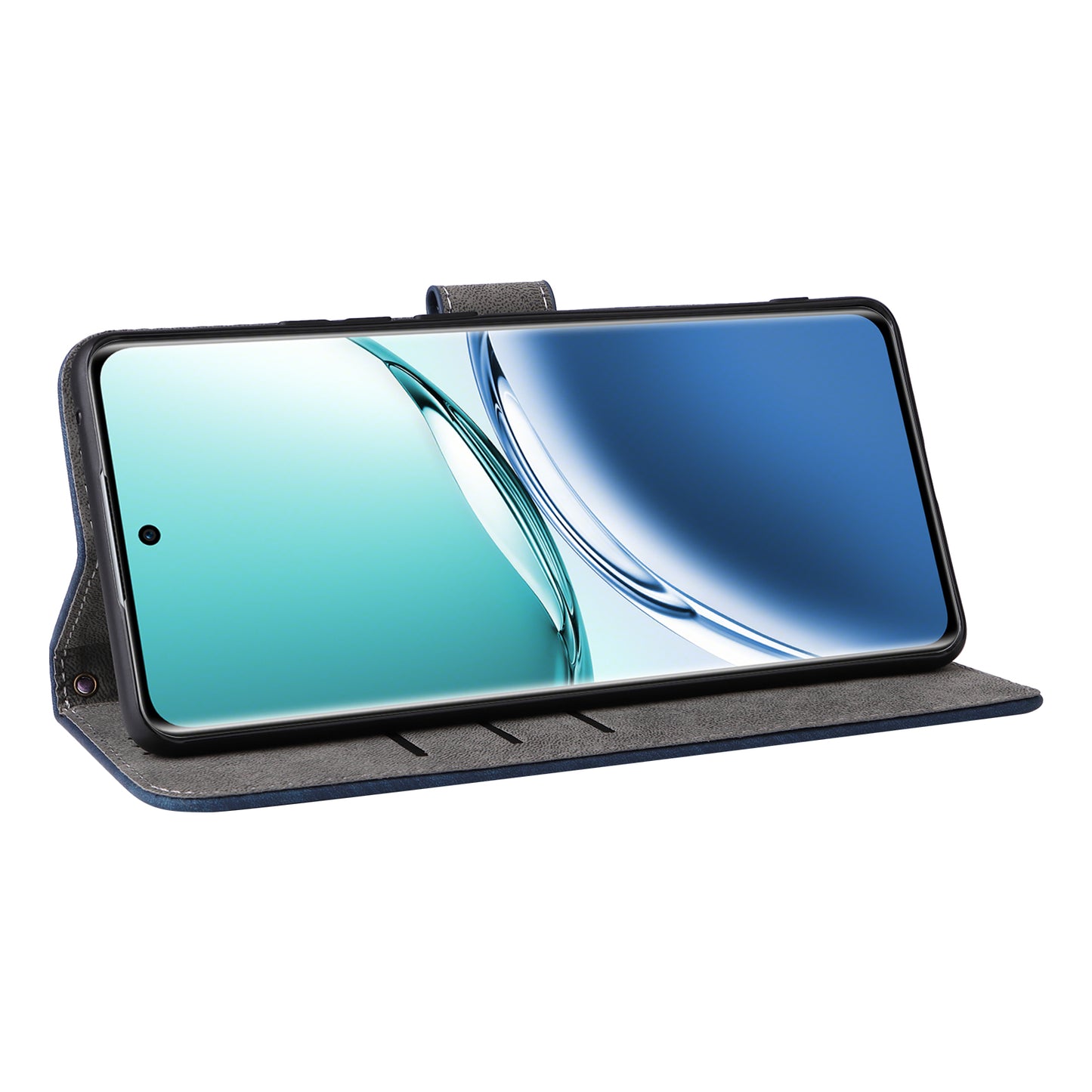 For Oppo A3 Pro 5G Case RFID Blocking Wallet Cover Wholesale Cell Phone Accessories - Blue