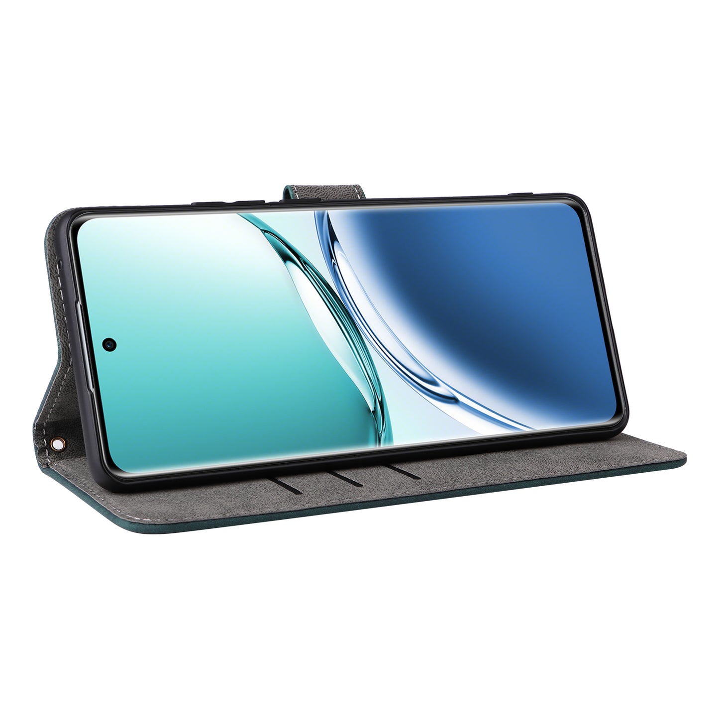 For Oppo A3 Pro 5G Case RFID Blocking Wallet Cover Wholesale Cell Phone Accessories - Green