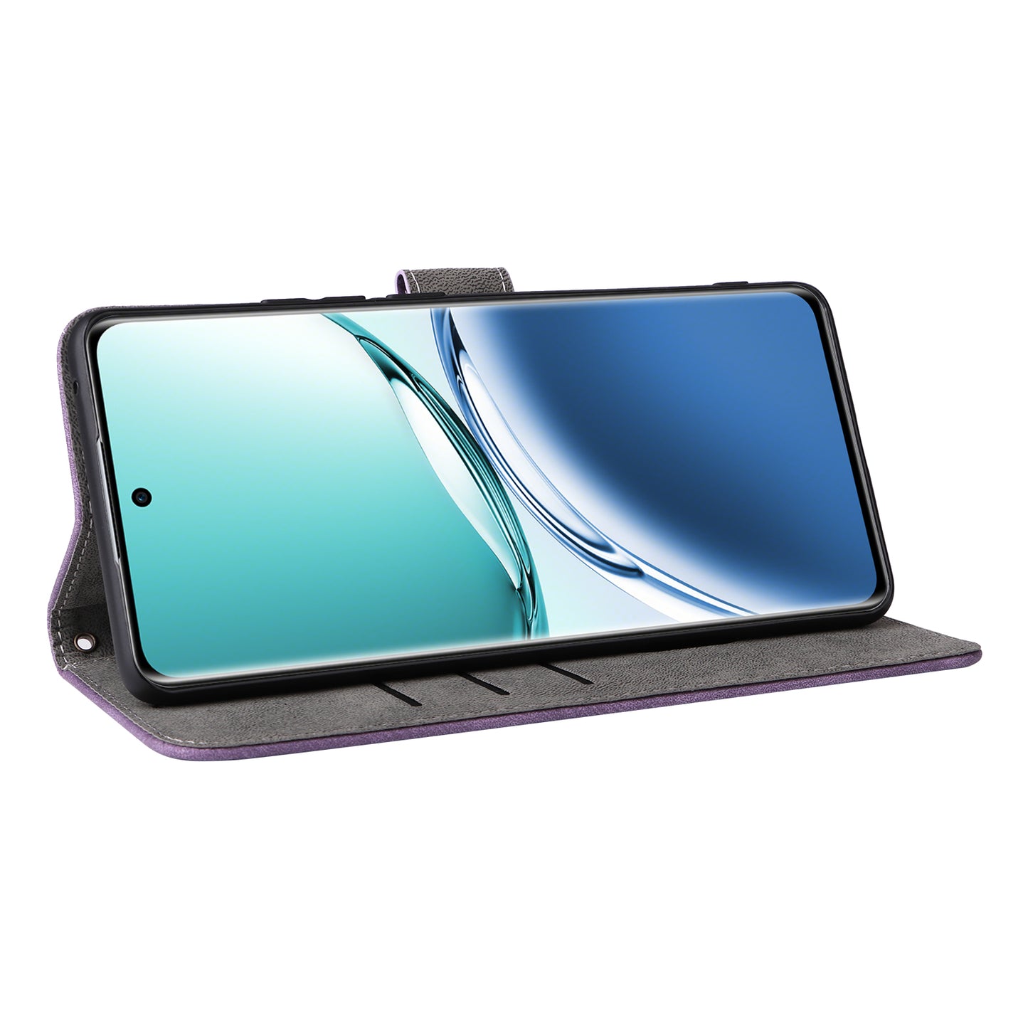 For Oppo A3 Pro 5G Case RFID Blocking Wallet Cover Wholesale Cell Phone Accessories - Purple