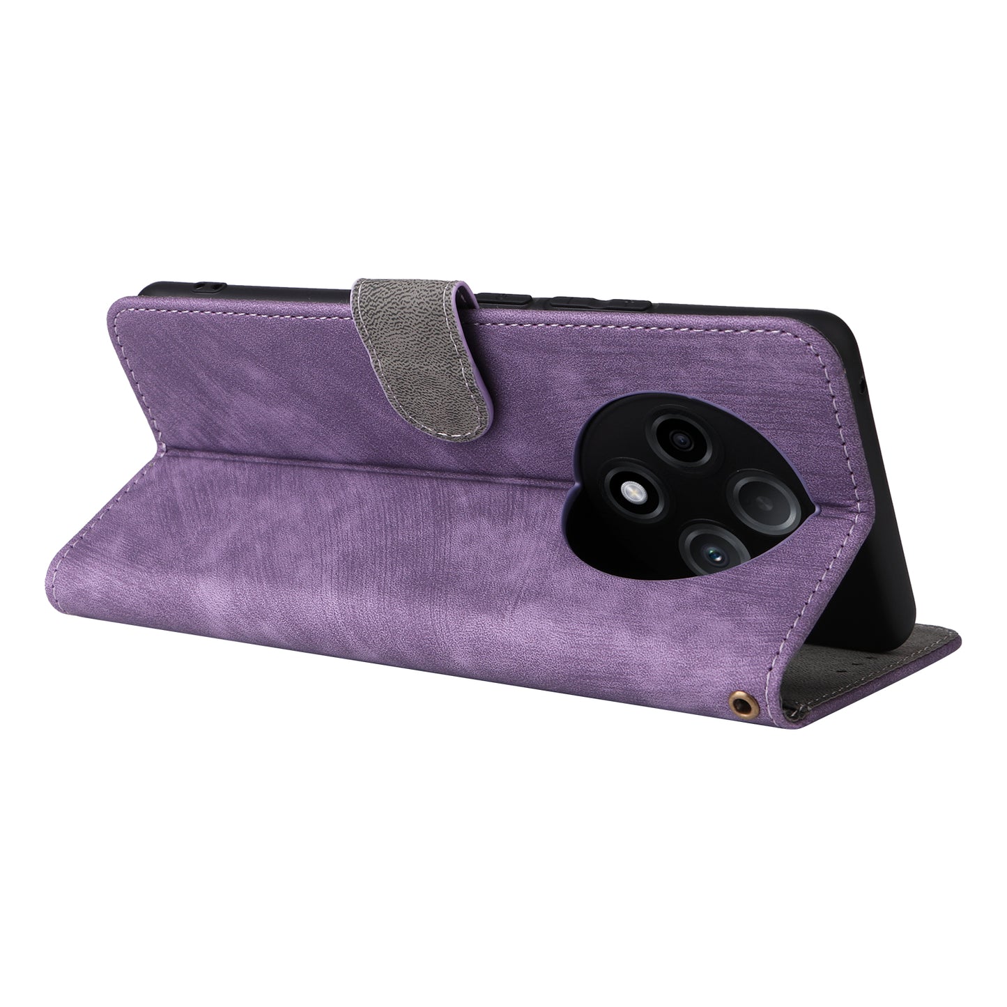 For Oppo A3 Pro 5G Case RFID Blocking Wallet Cover Wholesale Cell Phone Accessories - Purple