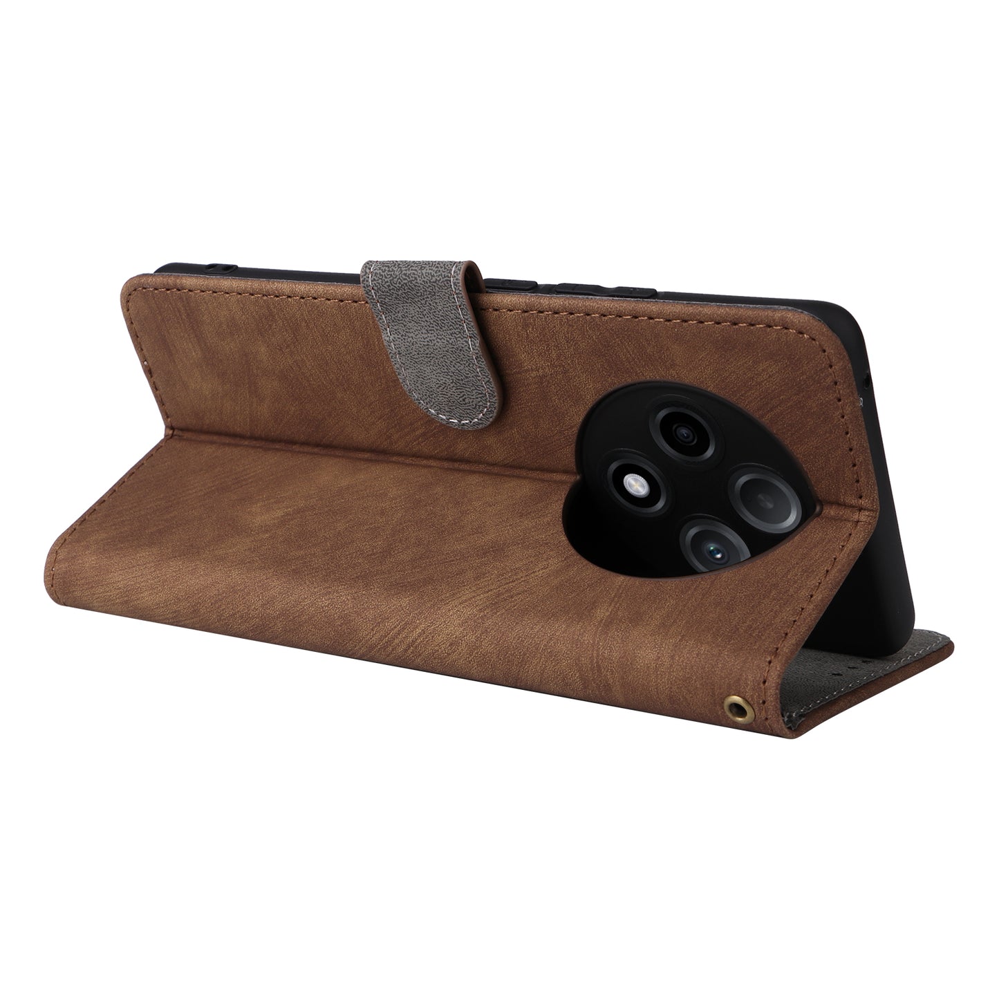 For Oppo A3 Pro 5G Case RFID Blocking Wallet Cover Wholesale Cell Phone Accessories - Brown