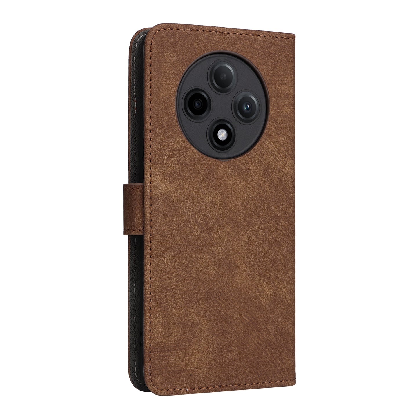 For Oppo A3 Pro 5G Case RFID Blocking Wallet Cover Wholesale Cell Phone Accessories - Brown