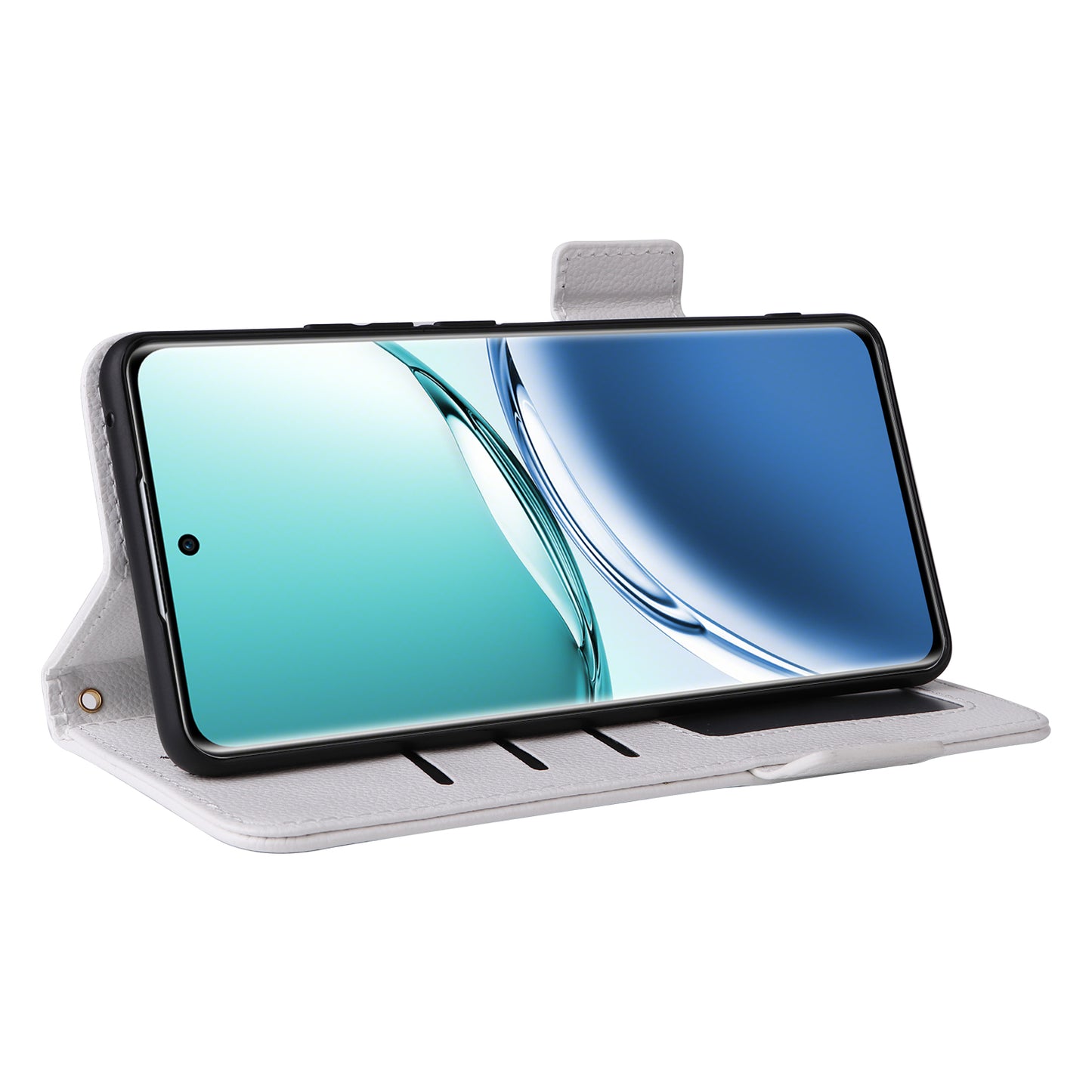 For Oppo A3 Pro 5G Case Leather Phone Cover Mobile Accessories Wholesale Supplier - White