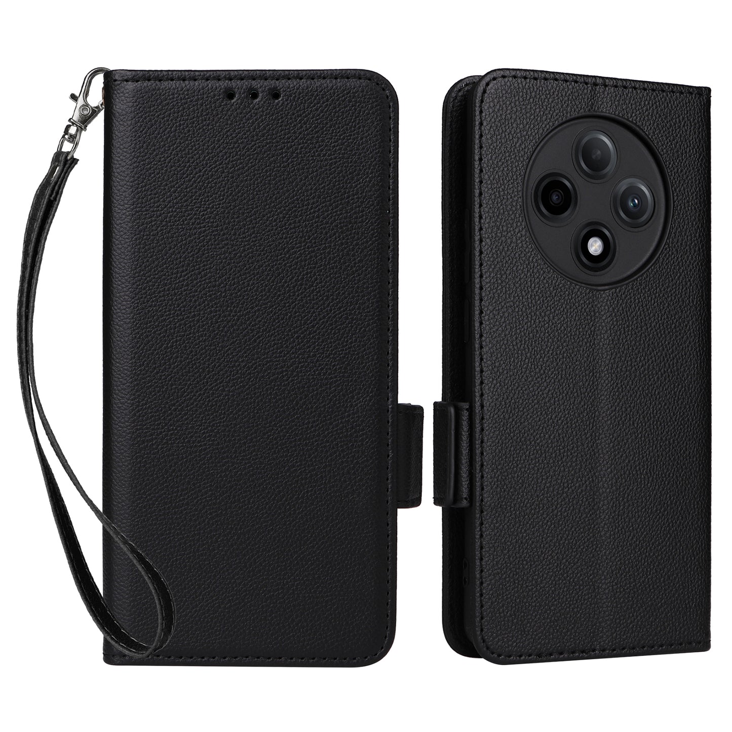 For Oppo A3 Pro 5G Case Leather Phone Cover Mobile Accessories Wholesale Supplier - Black