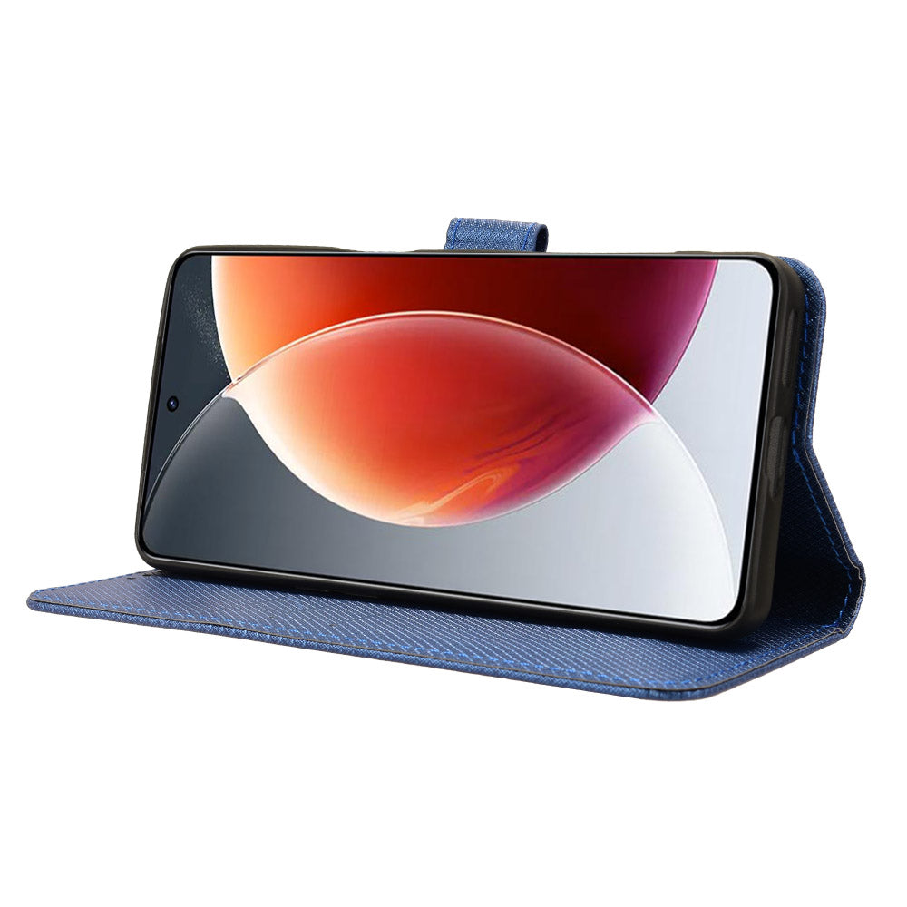 For Transsion Tecno Camon 30 Premier 5G CL9 Case Diamond Texture Leather Phone Cover with Wrist Strap - Blue