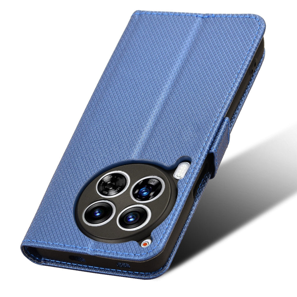 For Transsion Tecno Camon 30 Premier 5G CL9 Case Diamond Texture Leather Phone Cover with Wrist Strap - Blue