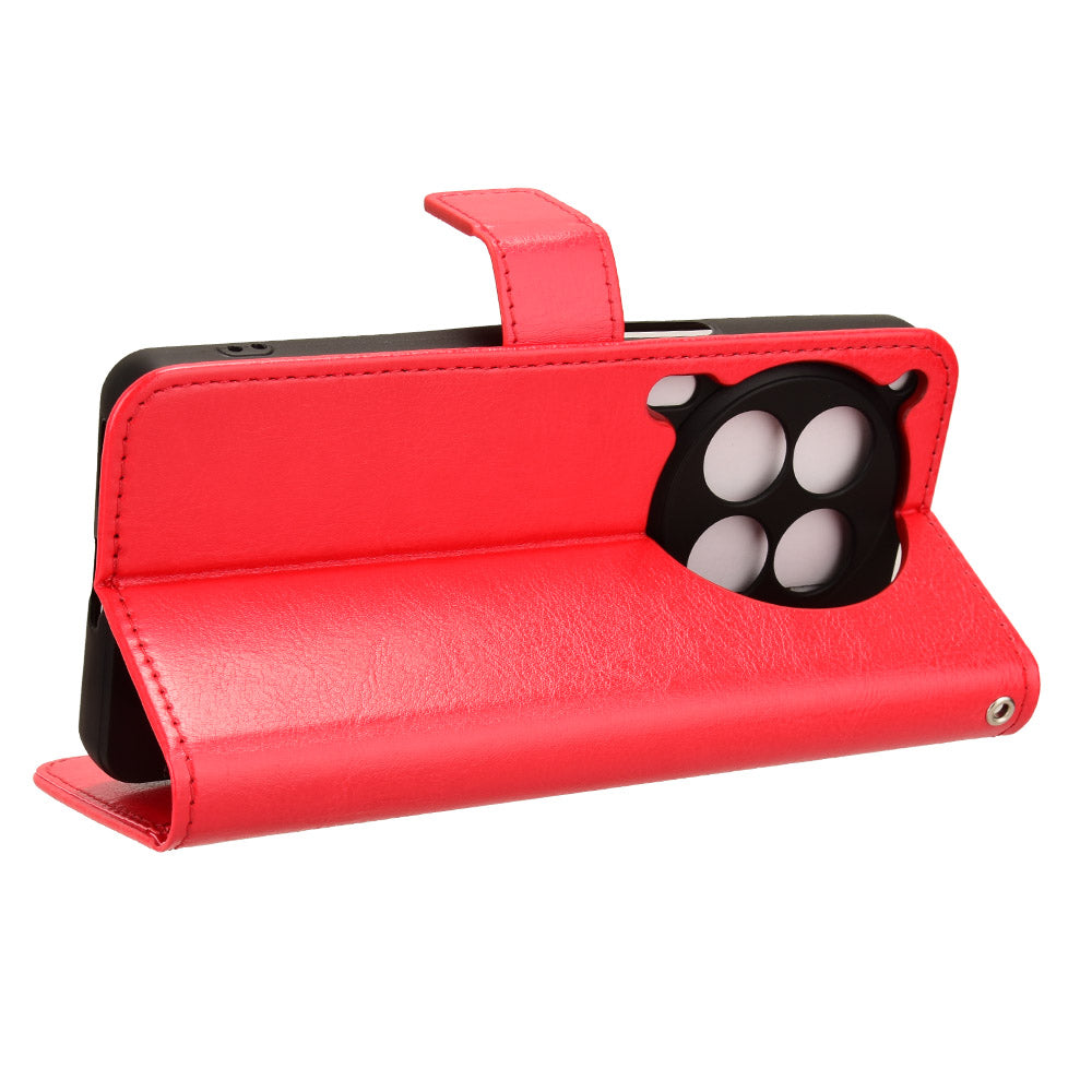 For Transsion Tecno Camon 30 Premier 5G CL9 Case Stand Crazy Horse Texture Cover Wholesale Cell Phone Accessories - Red