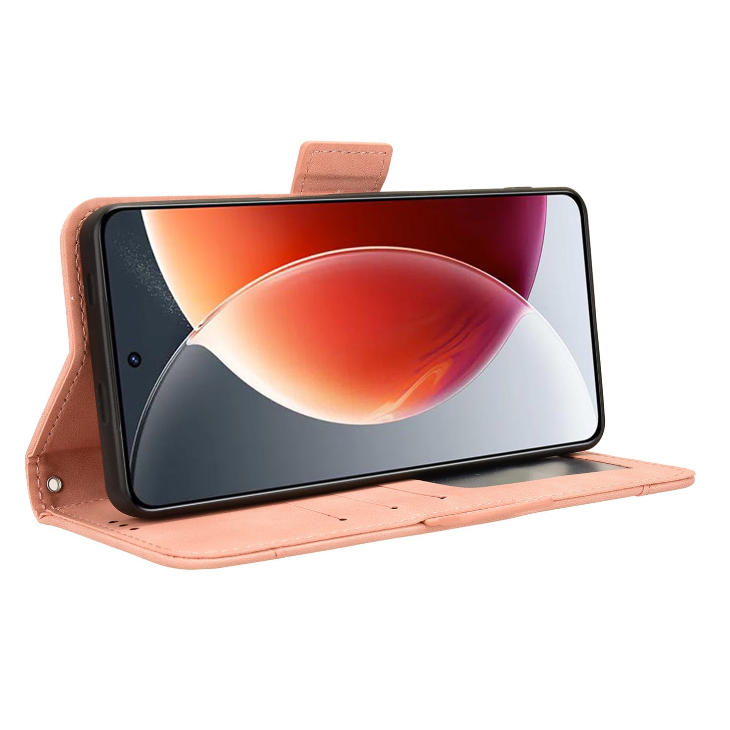 For Transsion Tecno Camon 30 Premier 5G CL9 Case Folio Leather Phone Protector with Multiple Card Slots - Pink