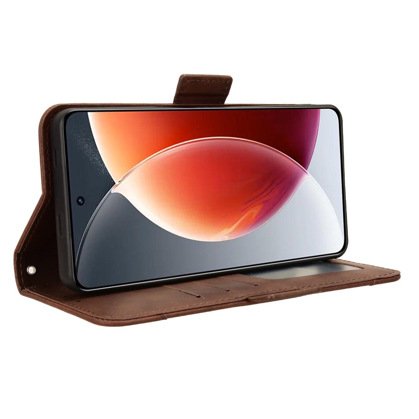 For Transsion Tecno Camon 30 Premier 5G CL9 Case Folio Leather Phone Protector with Multiple Card Slots - Brown