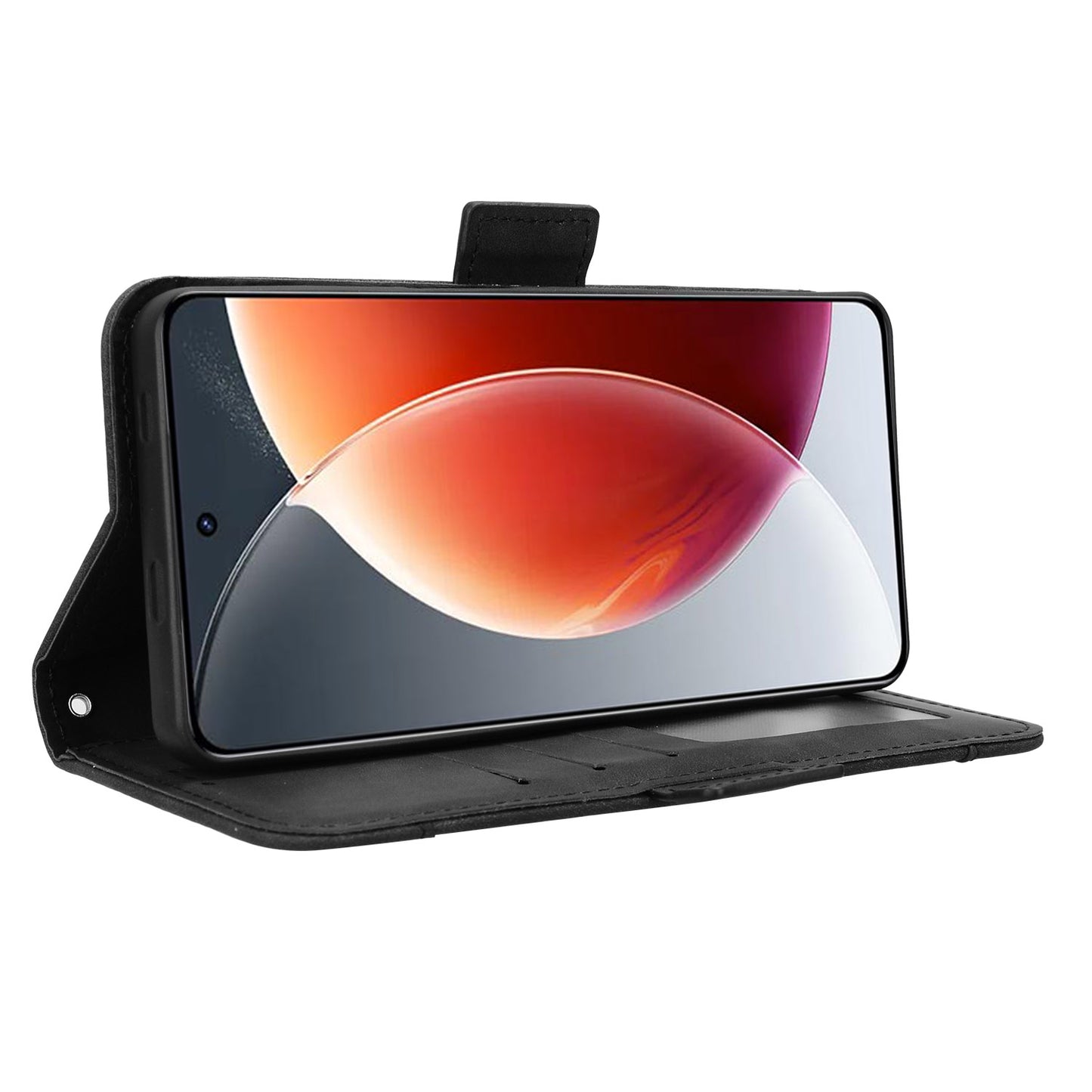 For Transsion Tecno Camon 30 Premier 5G CL9 Case Folio Leather Phone Protector with Multiple Card Slots - Black