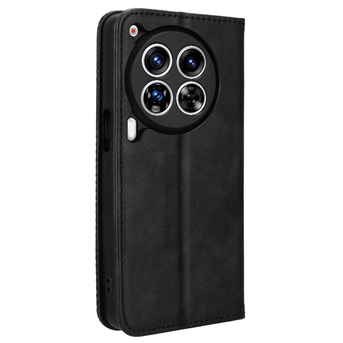 For Transsion Tecno Camon 30 Premier 5G Case Retro Leather Wallet Cover Mobile Accessories Wholesale - Black