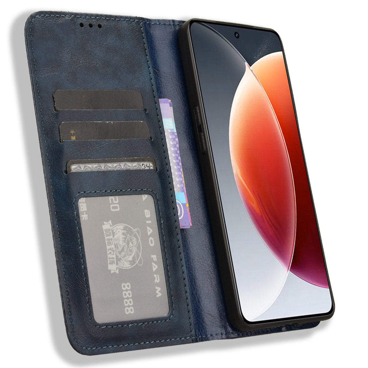 For Transsion Tecno Camon 30 Premier 5G Case Retro Leather Wallet Cover Mobile Accessories Wholesale - Blue