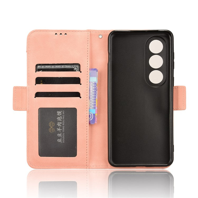For OnePlus Nord CE4 5G / Oppo K12 Wallet Case Multiple Card Slots Leather Phone Cover - Pink