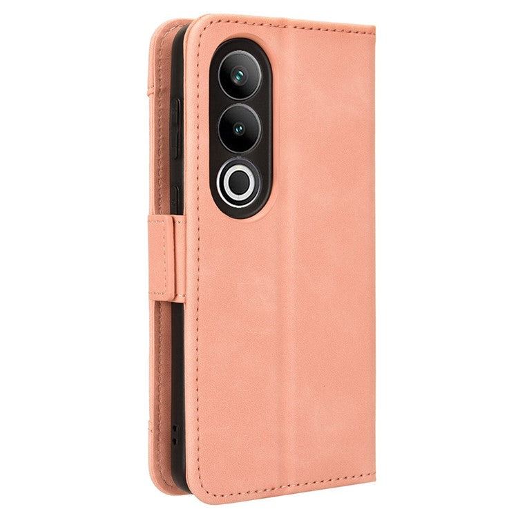 For OnePlus Nord CE4 5G / Oppo K12 Wallet Case Multiple Card Slots Leather Phone Cover - Pink