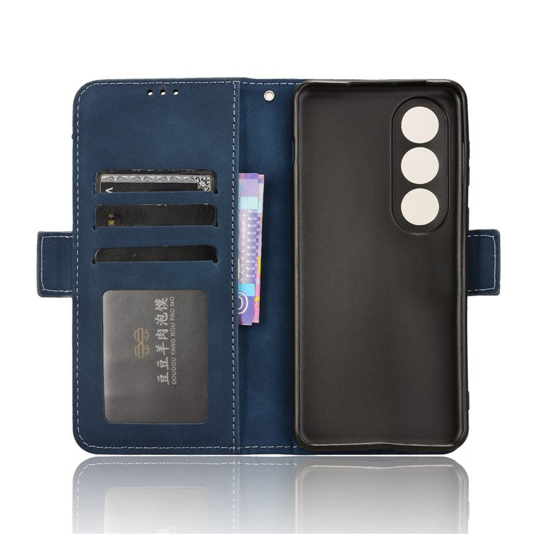 For OnePlus Nord CE4 5G / Oppo K12 Wallet Case Multiple Card Slots Leather Phone Cover - Blue
