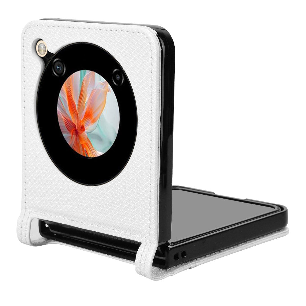 For ZTE nubia Flip 5G / Libero Flip A304ZT Case Leather Phone Cover with Card Slot - White