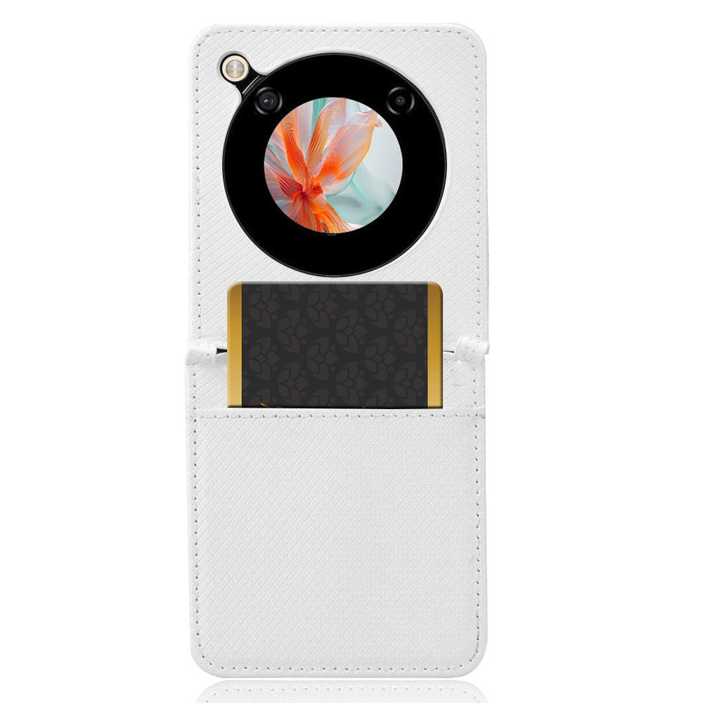 For ZTE nubia Flip 5G / Libero Flip A304ZT Case Leather Phone Cover with Card Slot - White