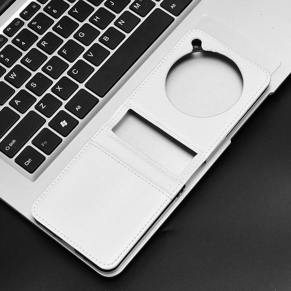 For ZTE nubia Flip 5G / Libero Flip A304ZT Case Leather Phone Cover with Card Slot - White