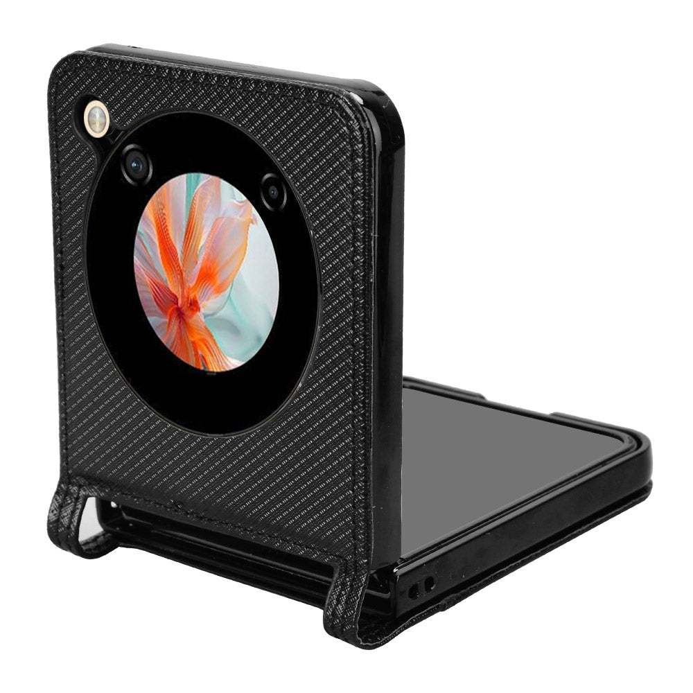 For ZTE nubia Flip 5G / Libero Flip A304ZT Case Leather Phone Cover with Card Slot - Black