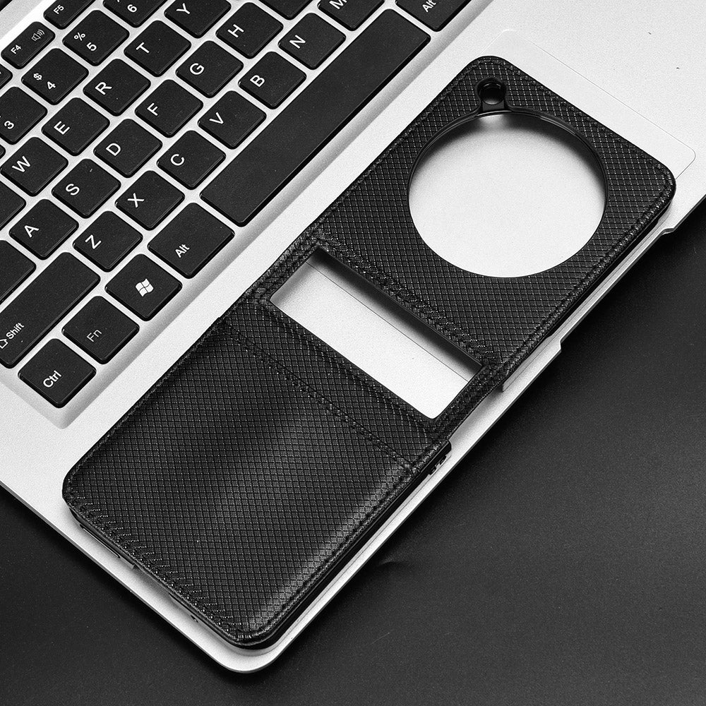 For ZTE nubia Flip 5G / Libero Flip A304ZT Case Leather Phone Cover with Card Slot - Black