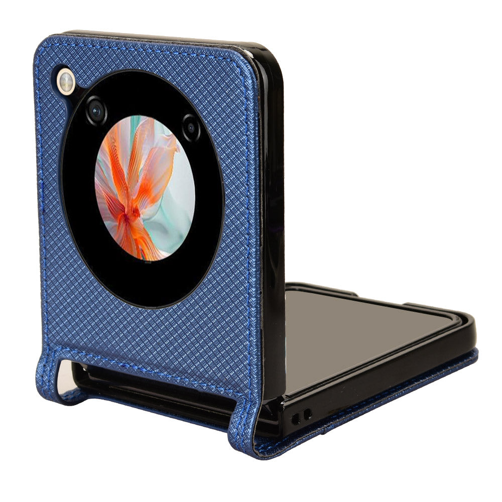 For ZTE nubia Flip 5G / Libero Flip A304ZT Case Leather Phone Cover with Card Slot - Blue