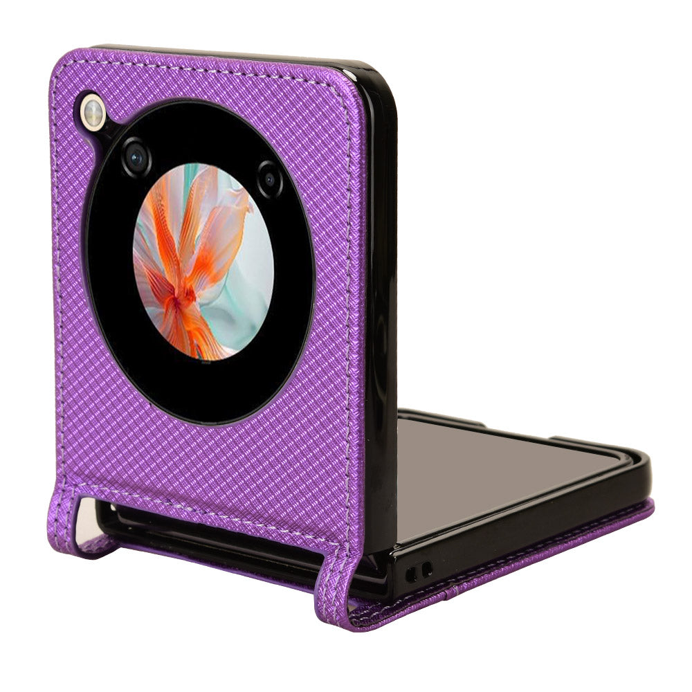 For ZTE nubia Flip 5G / Libero Flip A304ZT Case Leather Phone Cover with Card Slot - Purple