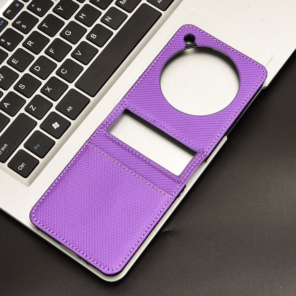 For ZTE nubia Flip 5G / Libero Flip A304ZT Case Leather Phone Cover with Card Slot - Purple