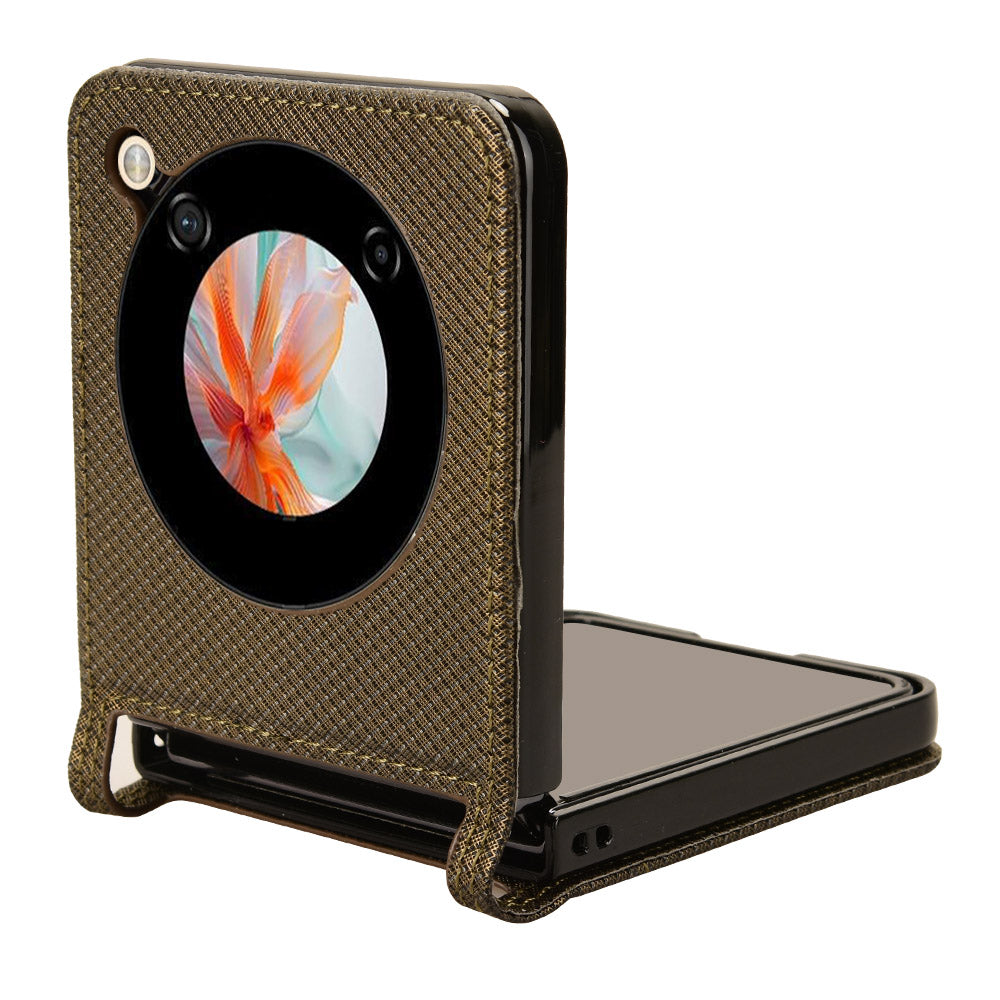 For ZTE nubia Flip 5G / Libero Flip A304ZT Case Leather Phone Cover with Card Slot - Brown