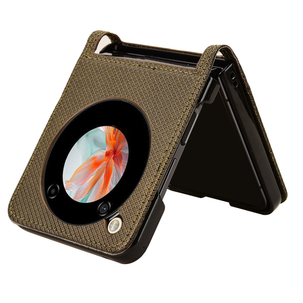 For ZTE nubia Flip 5G / Libero Flip A304ZT Case Leather Phone Cover with Card Slot - Brown