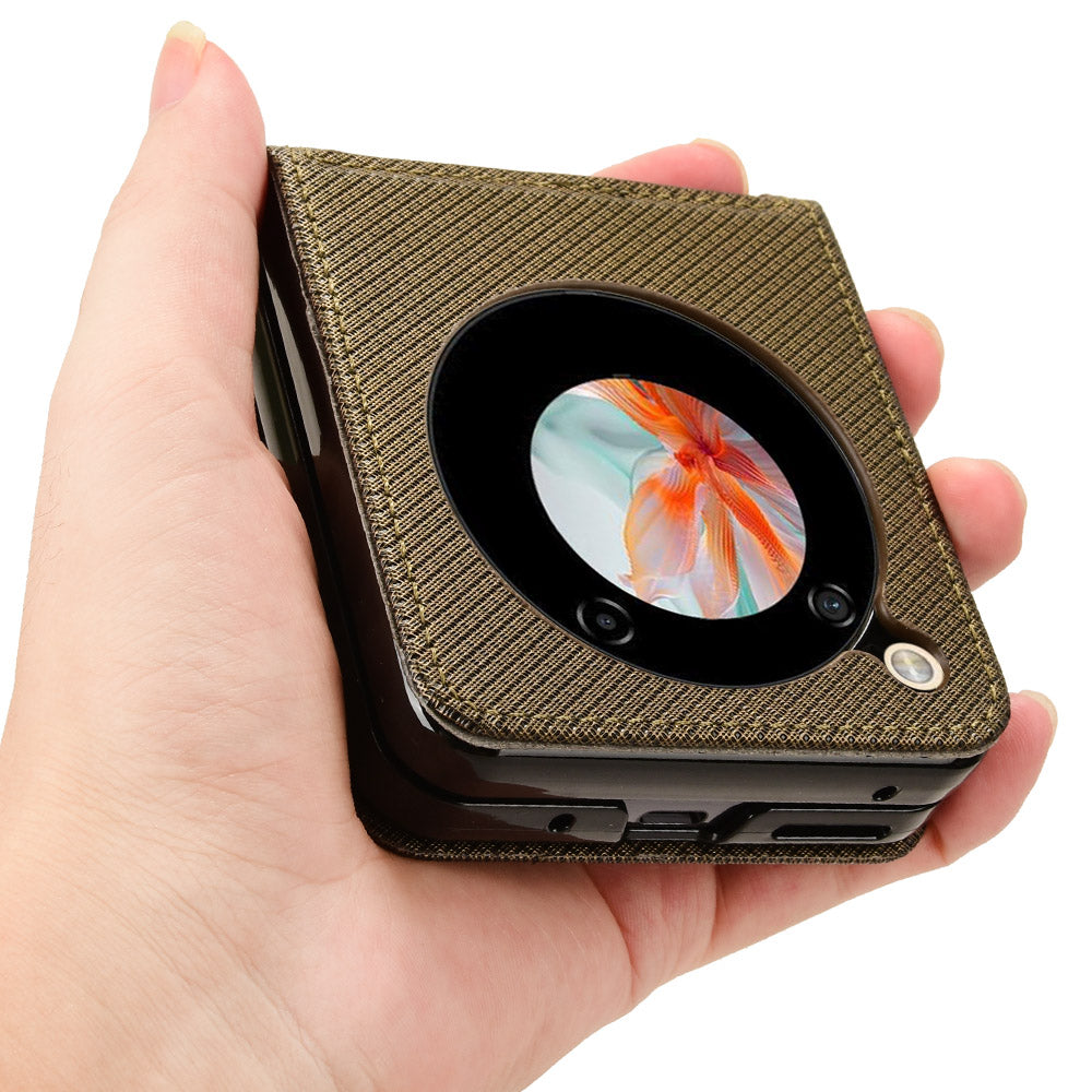 For ZTE nubia Flip 5G / Libero Flip A304ZT Case Leather Phone Cover with Card Slot - Brown