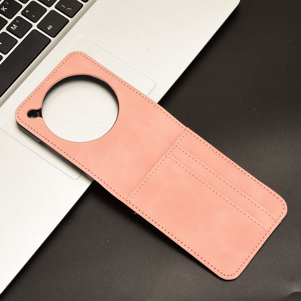 For ZTE nubia Flip 5G / Libero Flip A304ZT Leather Case Card Slots Phone Cover - Pink