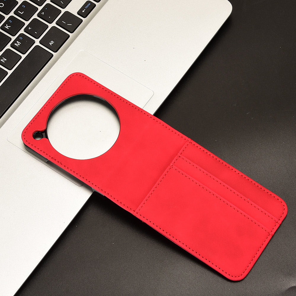 For ZTE nubia Flip 5G / Libero Flip A304ZT Leather Case Card Slots Phone Cover - Red