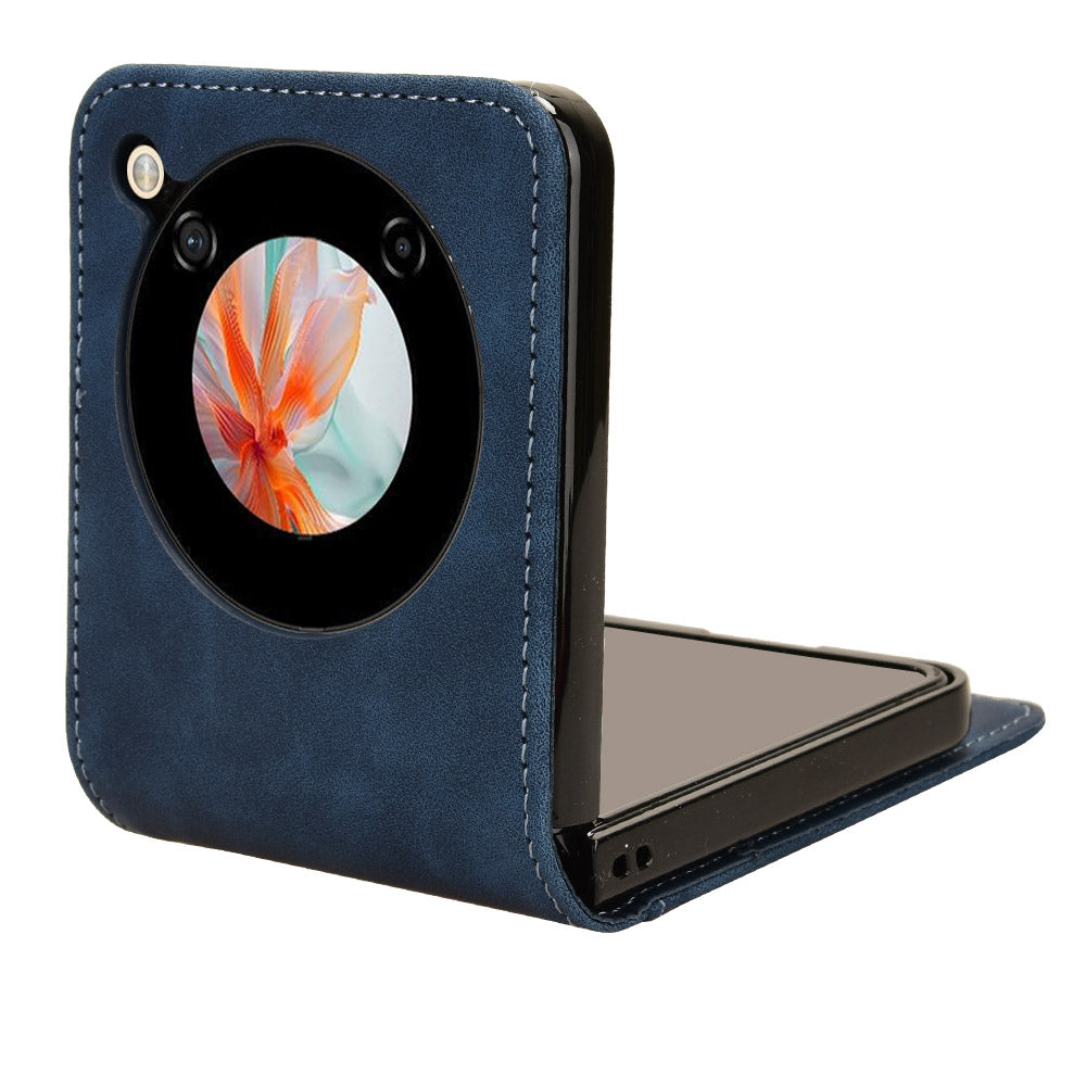 For ZTE nubia Flip 5G / Libero Flip A304ZT Leather Case Card Slots Phone Cover - Blue