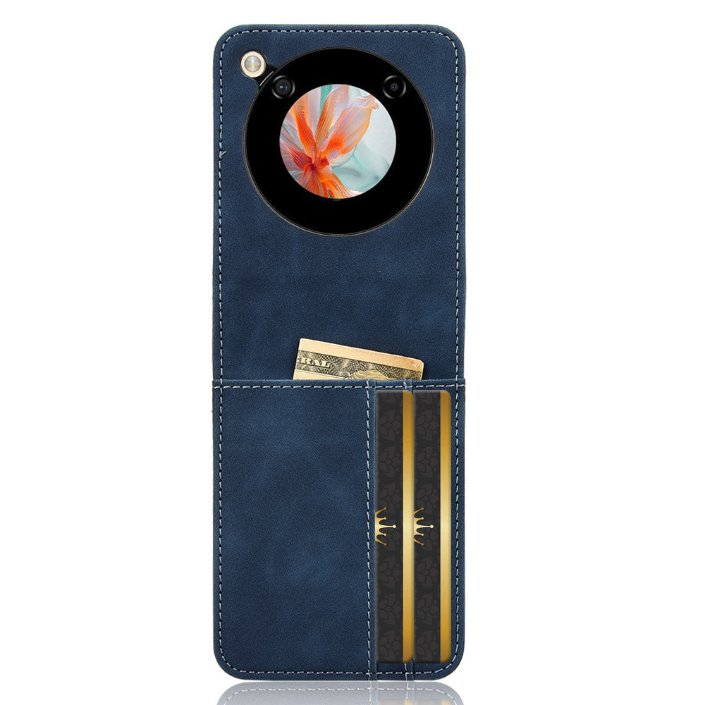 For ZTE nubia Flip 5G / Libero Flip A304ZT Leather Case Card Slots Phone Cover - Blue