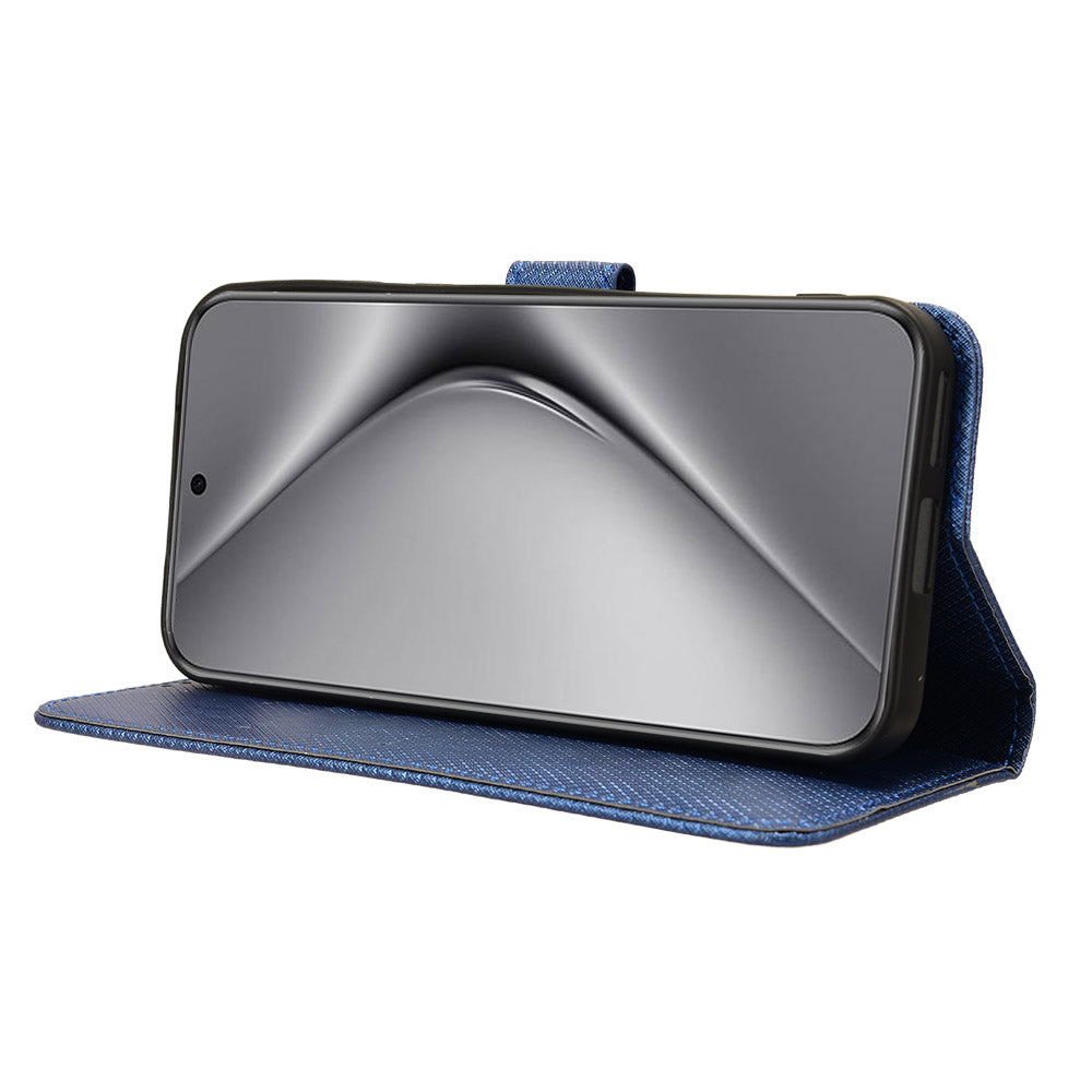 For Huawei Pura 70 Wholesale Phone Case Diamond Texture Leather Stand Wallet Cover - Blue