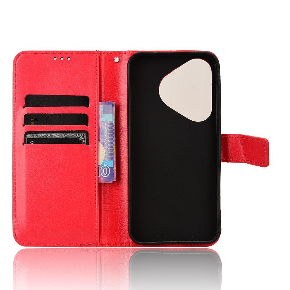 For Huawei Pura 70 Case Wallet Leather Cover Mobile Phone Accessories Wholesale - Red