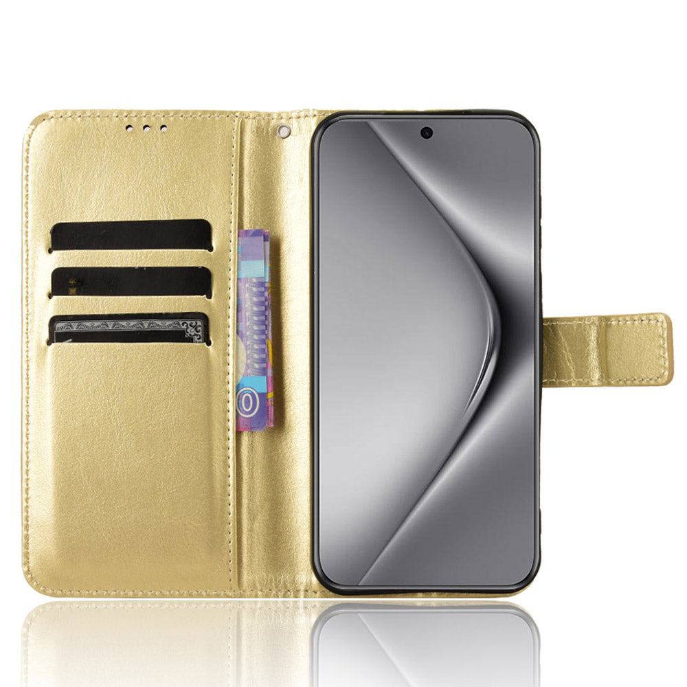 For Huawei Pura 70 Case Wallet Leather Cover Mobile Phone Accessories Wholesale - Gold