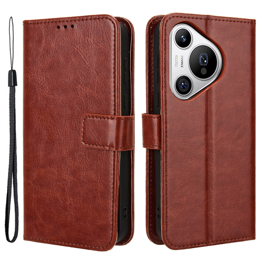 For Huawei Pura 70 Case Wallet Leather Cover Mobile Phone Accessories Wholesale - Brown