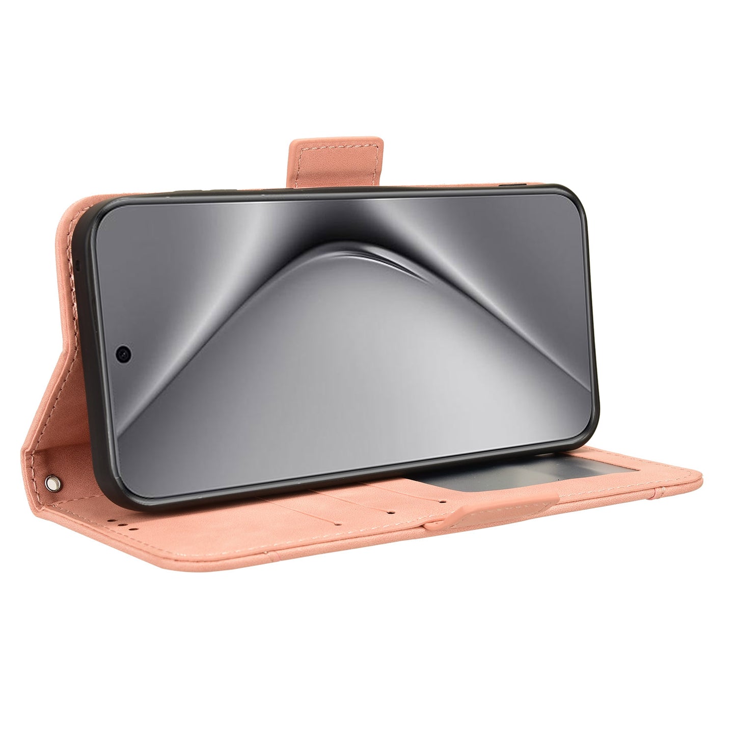 For Huawei Pura 70 Leather Case Multiple Card Slots Mobile Phone Cover Wholesale - Pink