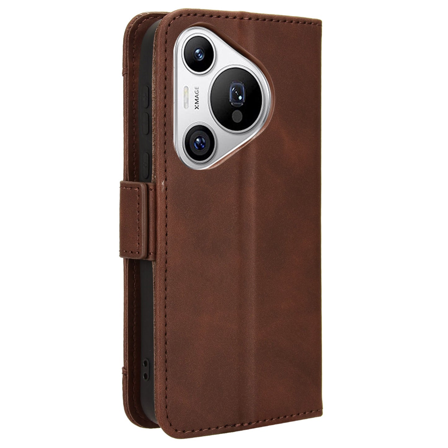 For Huawei Pura 70 Leather Case Multiple Card Slots Mobile Phone Cover Wholesale - Brown