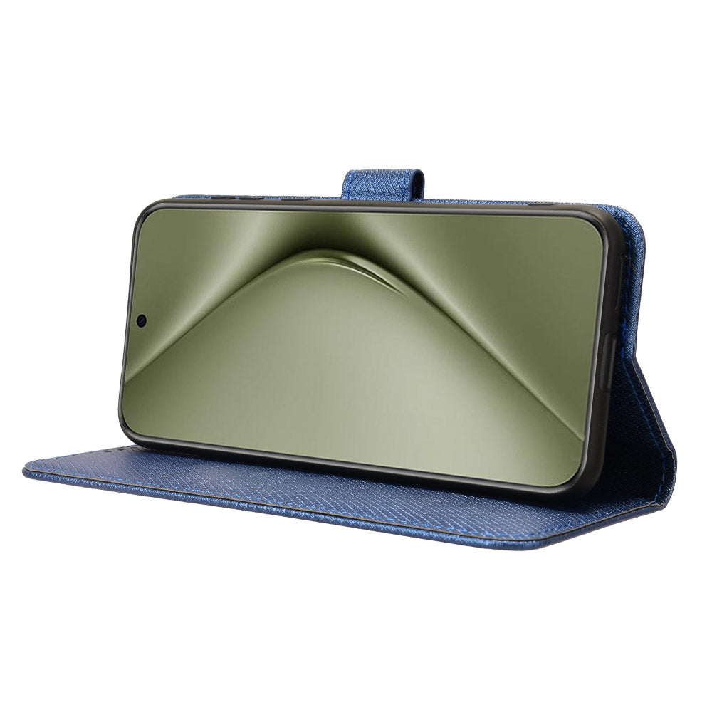 For Huawei Pura 70 Pro / 70 Pro+ / 70 Ultra Case Diamond Texture Phone Leather Cover - Blue