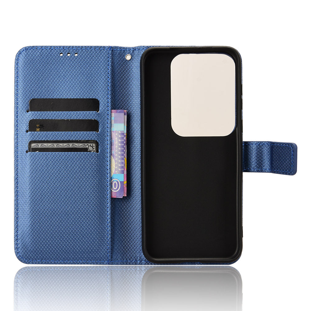 For Huawei Pura 70 Pro / 70 Pro+ / 70 Ultra Case Diamond Texture Phone Leather Cover - Blue