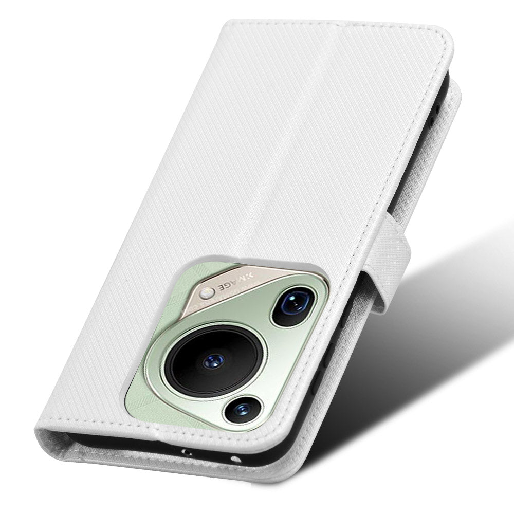 For Huawei Pura 70 Pro / 70 Pro+ / 70 Ultra Case Diamond Texture Phone Leather Cover - White